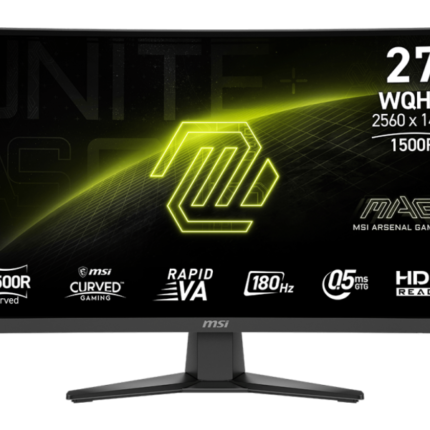 Zaslon MSI MAG 275CQF E18 / 27" / WQHD / Rapid VA / 180Hz / 0.5ms (GtG) / ukrivljen / črn