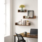 SONGMICS komplet 3 plavajočih stenskih polic - slika 3