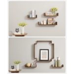 SONGMICS komplet 3 plavajočih stenskih polic - slika 5