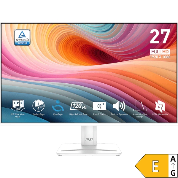 Zaslon MSI PRO MP275W E2 27" / FHD / 120Hz / 1ms (MPRT) (bel) Zaslon MSI PRO MP275W E2 27" / FHD / 120Hz / 1ms (MPRT) (bel)